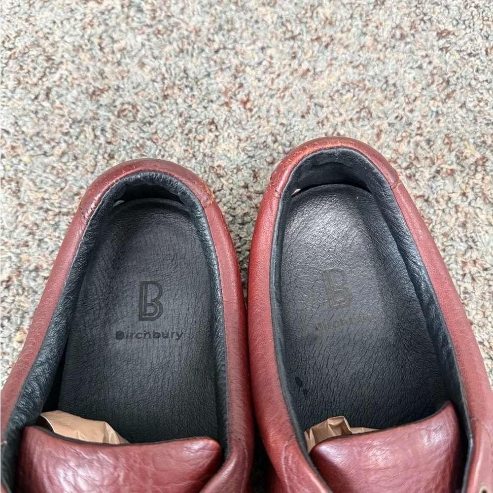 Birchbury Bramford barefoot shoe brown minimal slip-on size 15